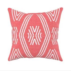 allen + roth Coral Stitched Calypso Solid Calypso Square Throw Pillow